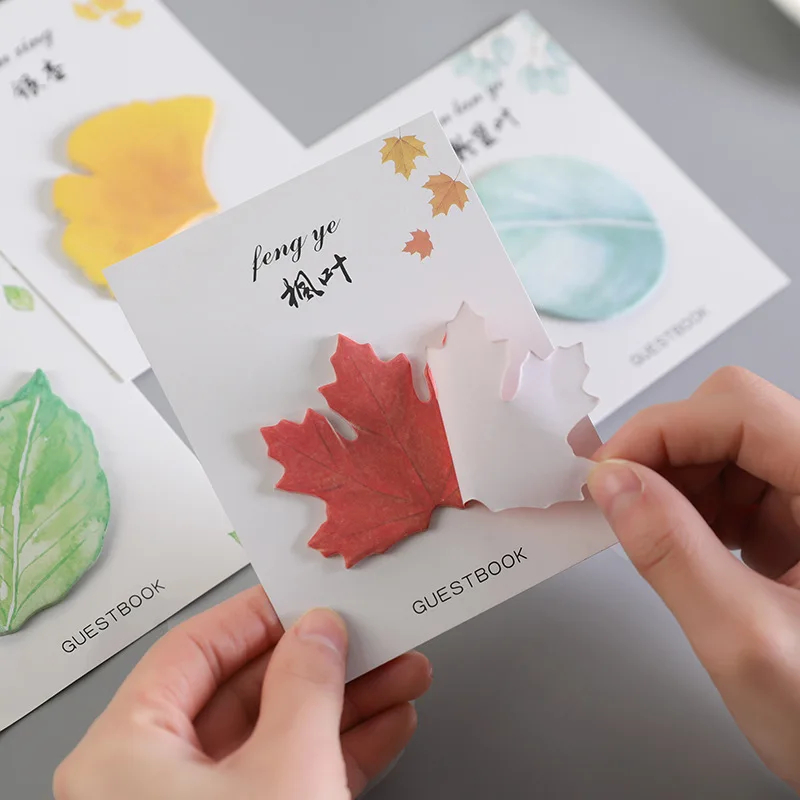 Koleksi Berbagai Daun 30 Lembar Memo Pad Perekat Sendiri N Kali Pakai Sticky Note Pembatas Buku Alat Tulis Kantor Sekolah Perlengkapan Siswa