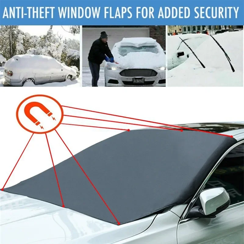 Car Snow Shield Magnetic Winter Snow Shield Front Windshield Cover Anti-frost Sun Protection Car Cover Parasoles Para Coches 