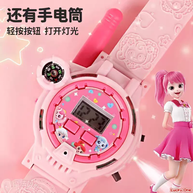 잡아라! 티니핑 소녀 시계 워키토키 생일 선물 장난감 피규어 애니메이션 파생 수집품 코스프레 액세서리