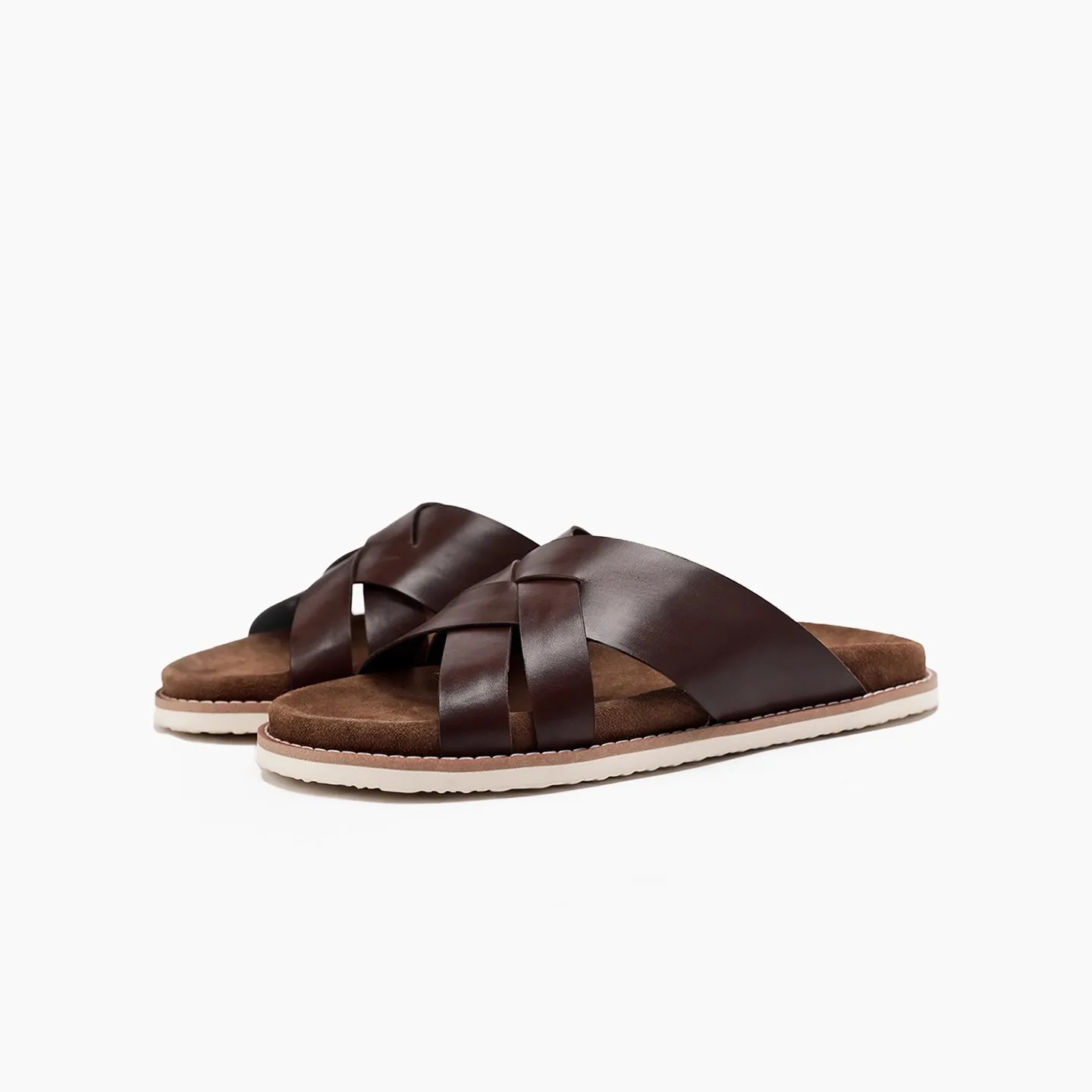 

Summer Leather Sandals for Men High Quality Genuine Leather New Flip-flops Shoes Men Spring British Retro Men's Sandal Slippers