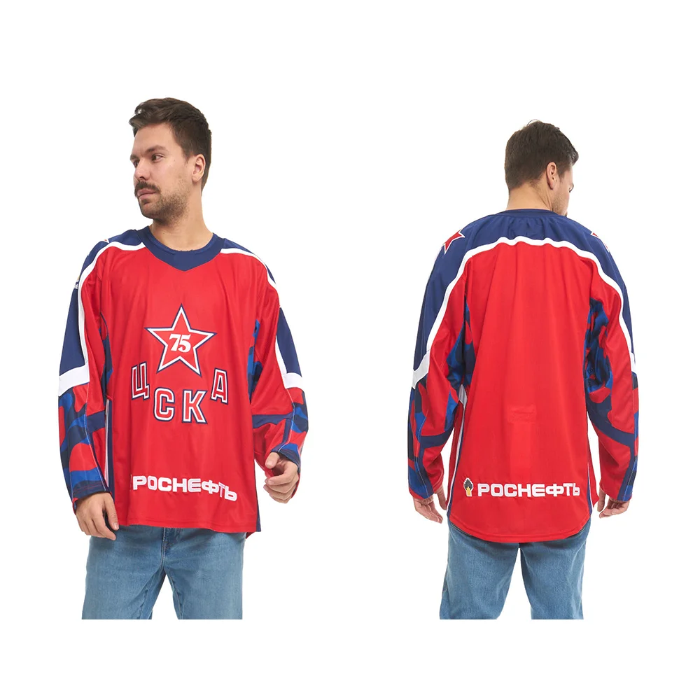 24/25 New Continental Hockey Russian Ice Hockey Training Jerseys Koszulki treningowe z długim rękawem Koszulki dla dorosłych 3D