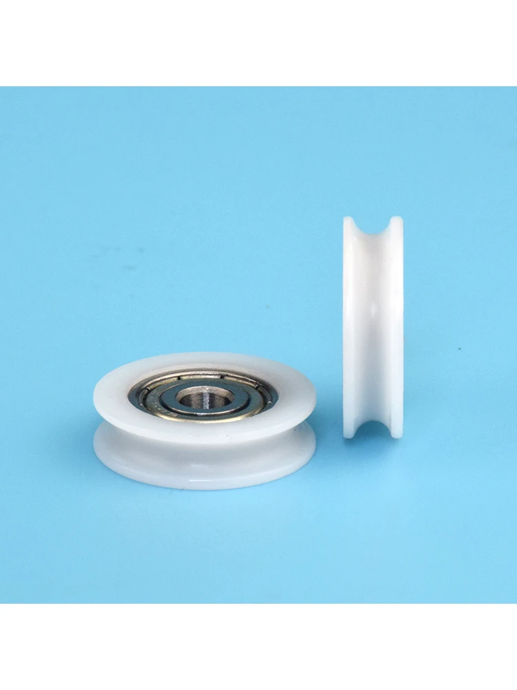 1Pc 5X22X6 pulley r1.75 groove wheel POM resin nylon wheel wrapped plastic small groove wheel