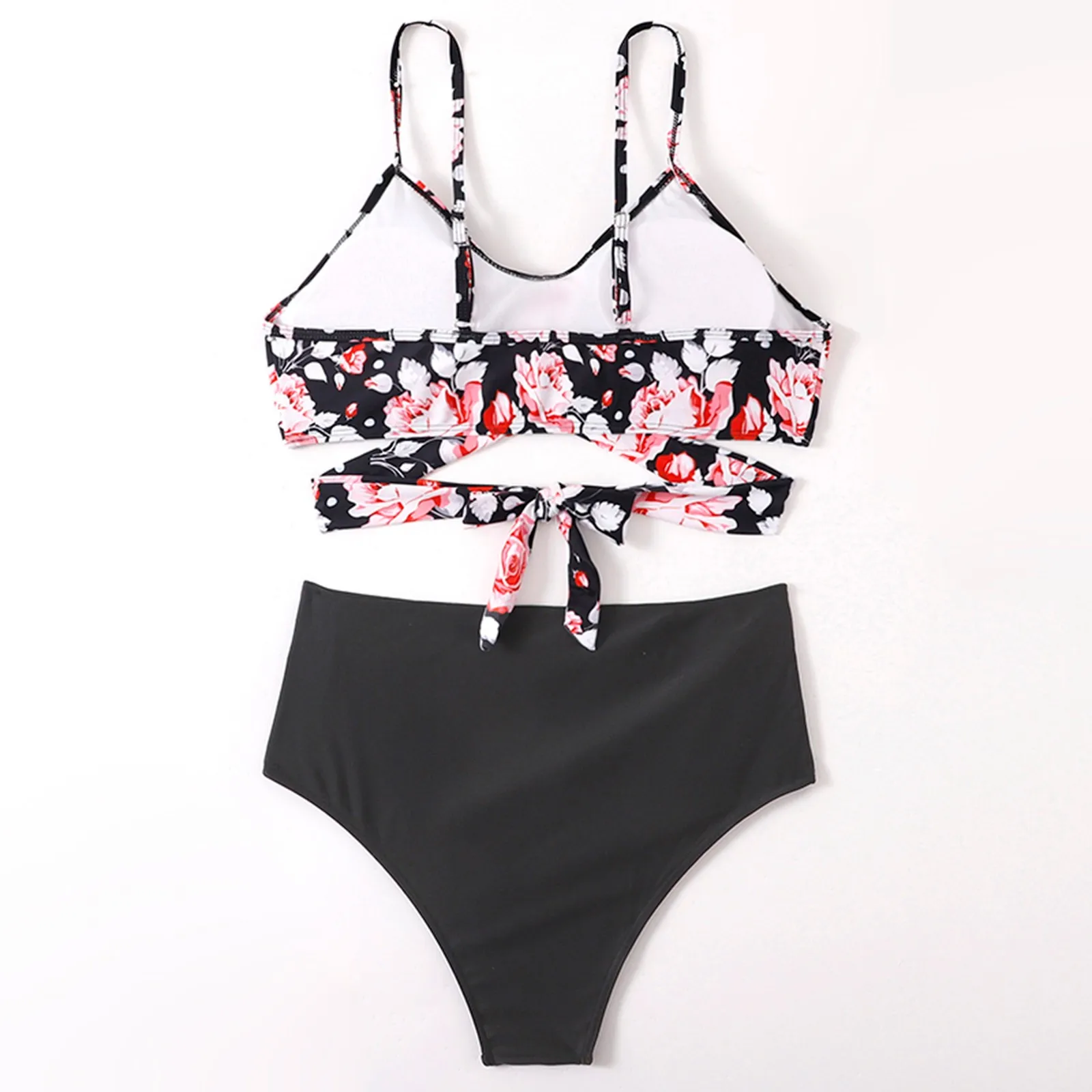 Women's High Waist Separate Two Piece Sexy Swimwear Sunflower Bathing Suits for Women Shorts