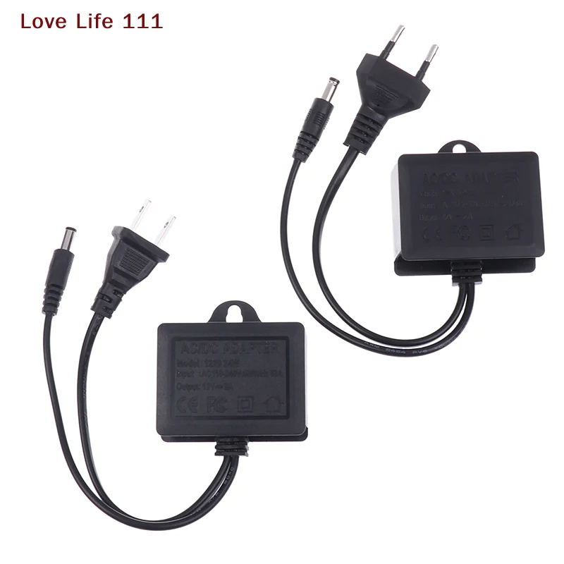 

New 12V2A Waterproof IP66 For Camera Power AC Outdoor 100V-240V Converter Adapter DC 2000mA LED Supply EU US Plug