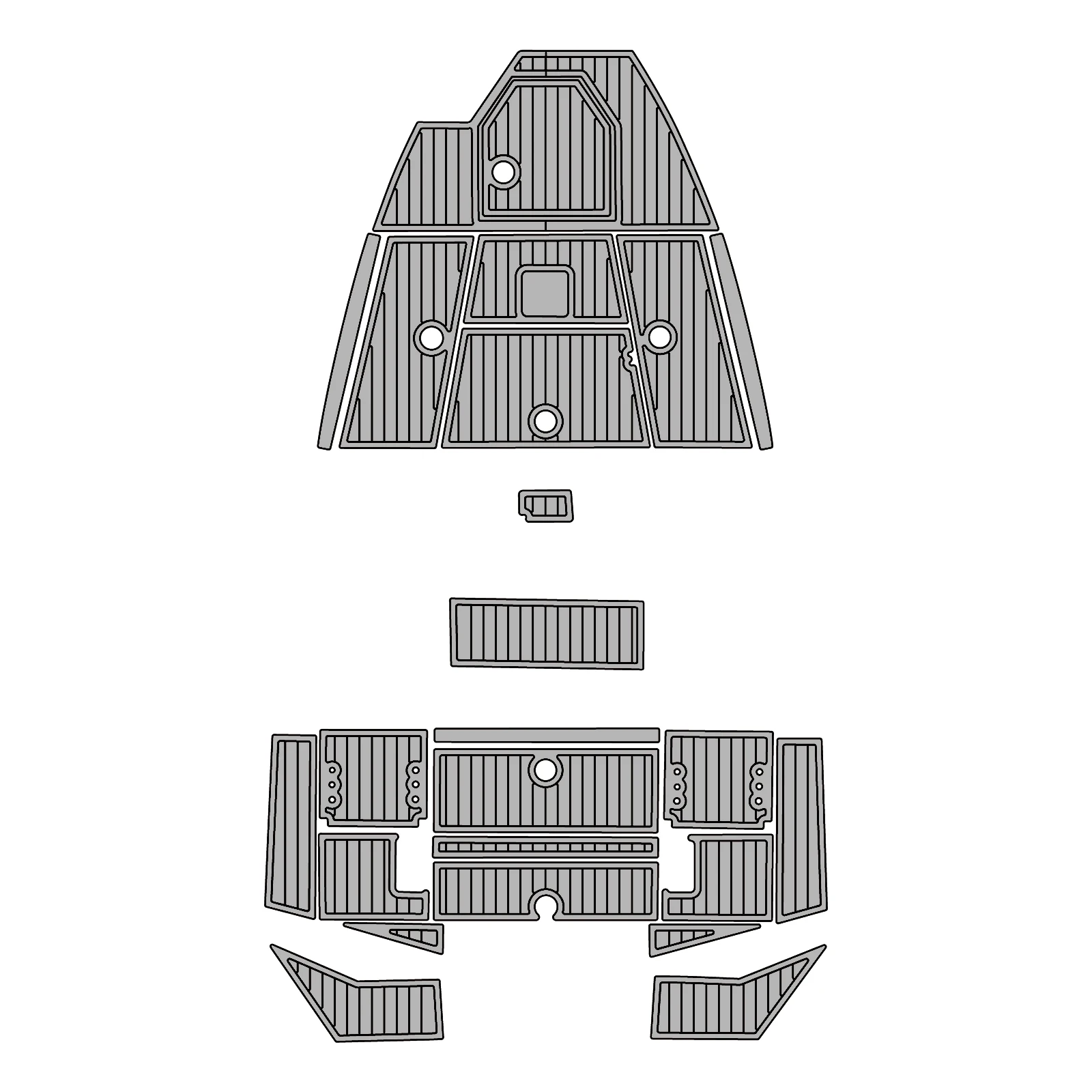 2023 Avid 19FS Swim Platform Cockpit Pad Self-Adhesive EVA Foam Marine Boat Floor Teak Decking Mat Boat Accessories Customized