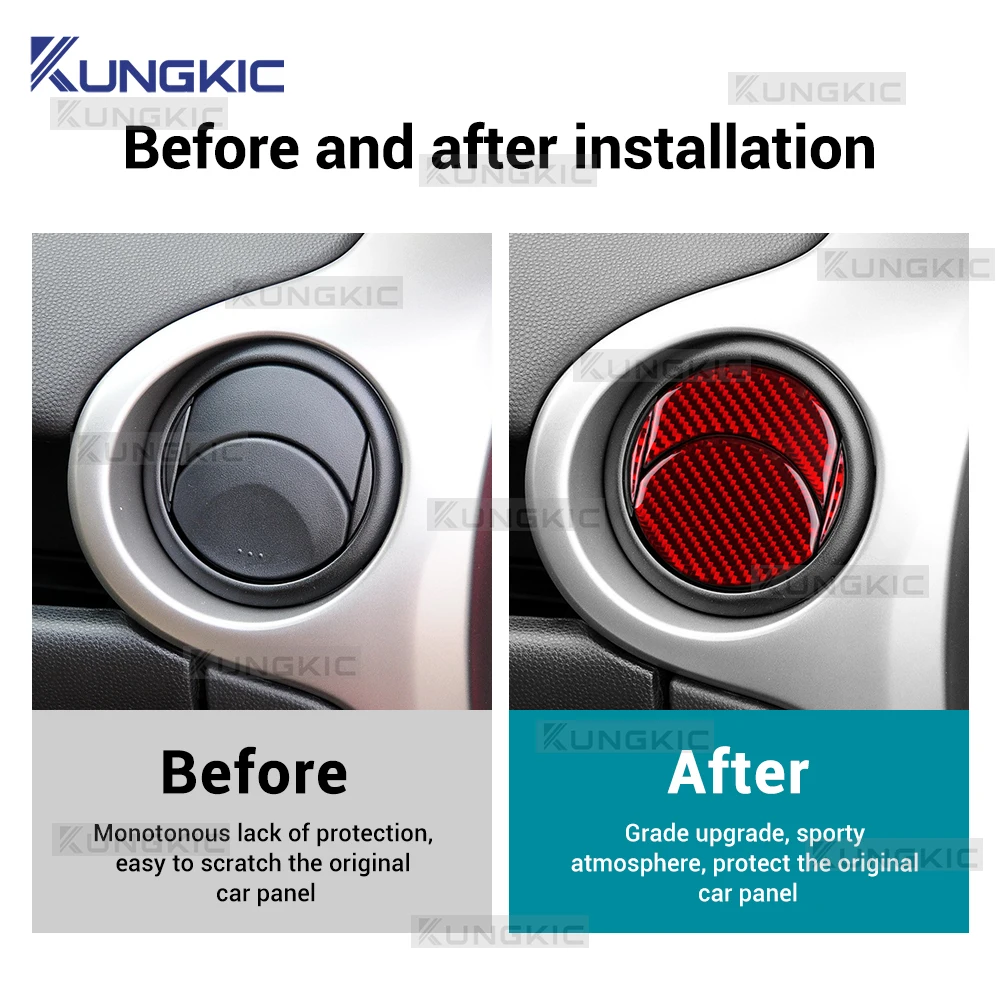 

Для Mazda 2 DE 2008 2009 2010 2011 2012 2013 2014 Наклейка из настоящего мягкого углеродного волокна LHD RHD Автомобильная рамка воздуховыпускного отверстия центра