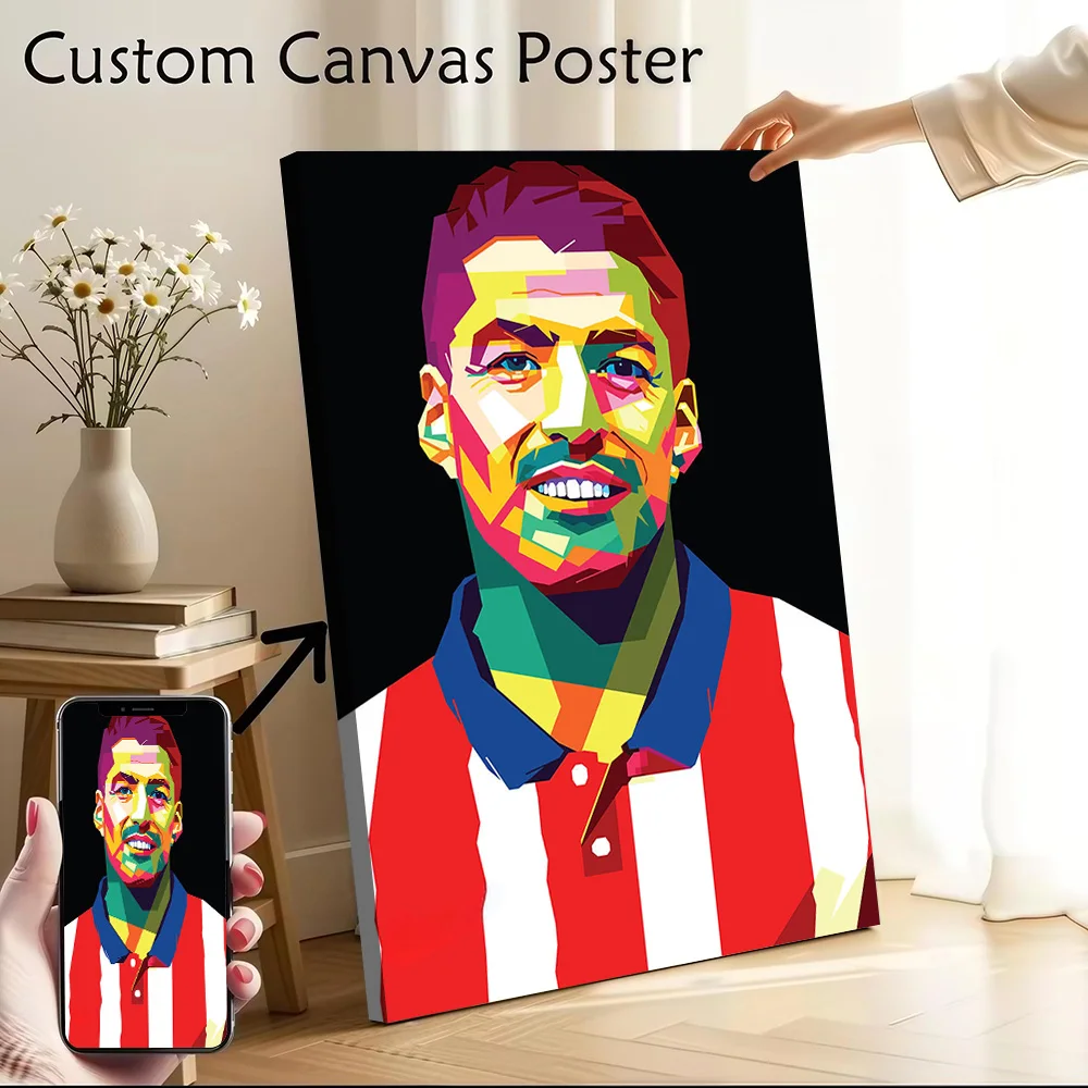 Póster de lienzo Popart de Luis Suarez, imágenes personalizables, arte de pared, pintura en lienzo para accesorios de interior, decoración de habitación