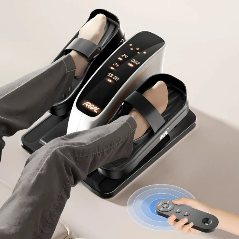 Under Desk Elliptical Machine Electric Ellipse Leg Exerciser with Remote Control 24 Level Speeds Seated Electric Stepper Machine