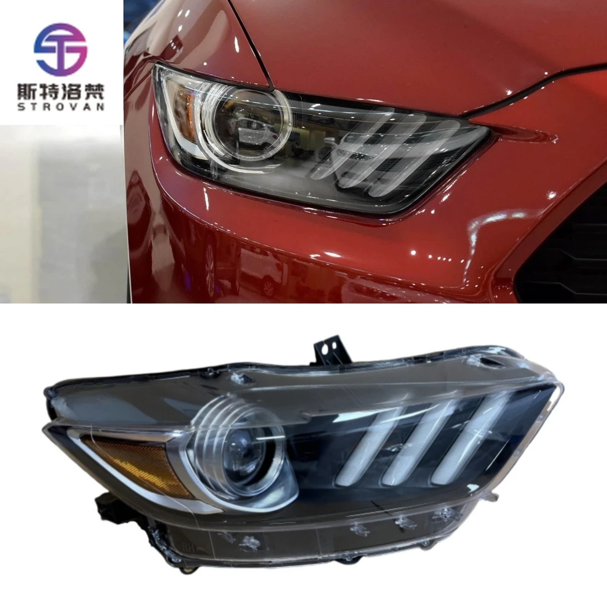 Suitable for Mustang Xenon Headlight Assembly 2013-2017 Mustang GT Pair Left and Right Original US Version HID Headlight