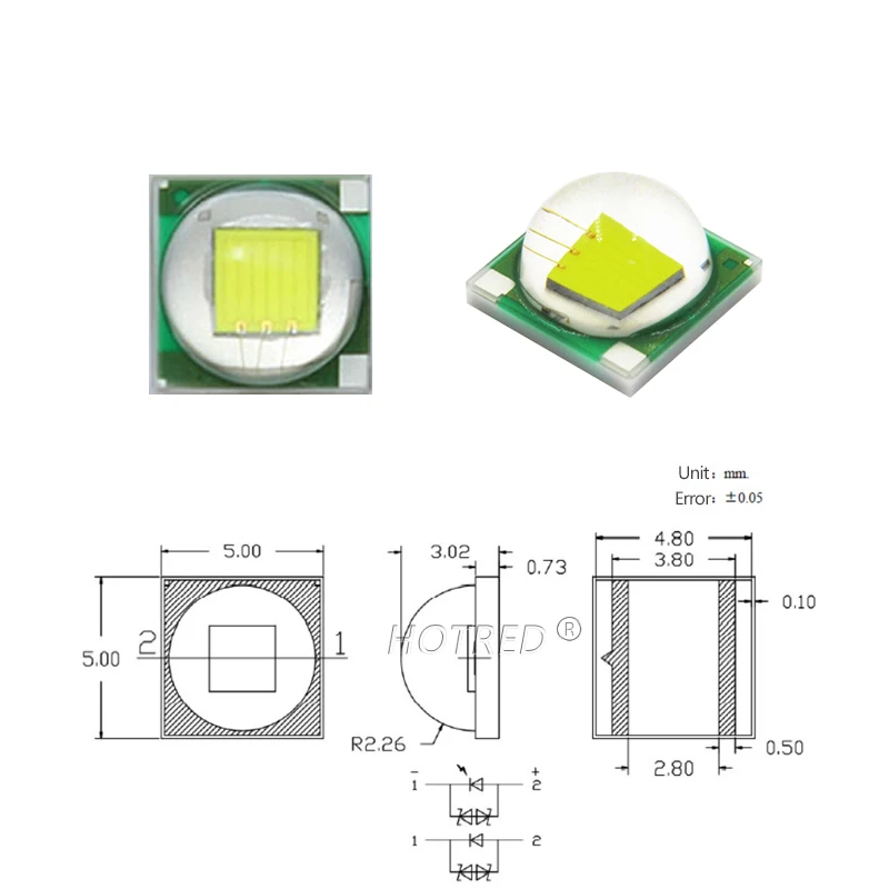 LED 5W10W High Power XLM T6 XMLL2 5050-L2 Bead Diodes 3V 3.7V With Cable Wire For Flashlights Parts Bicycle Car accessories Head