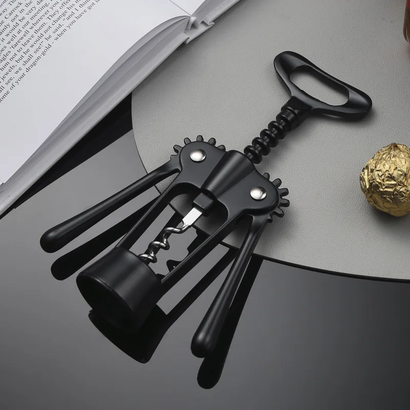 

Zinc Alloy Wing Wine Corkscrew Bottle Handle Opener Portable for Restaurant Chateau Bar Tools