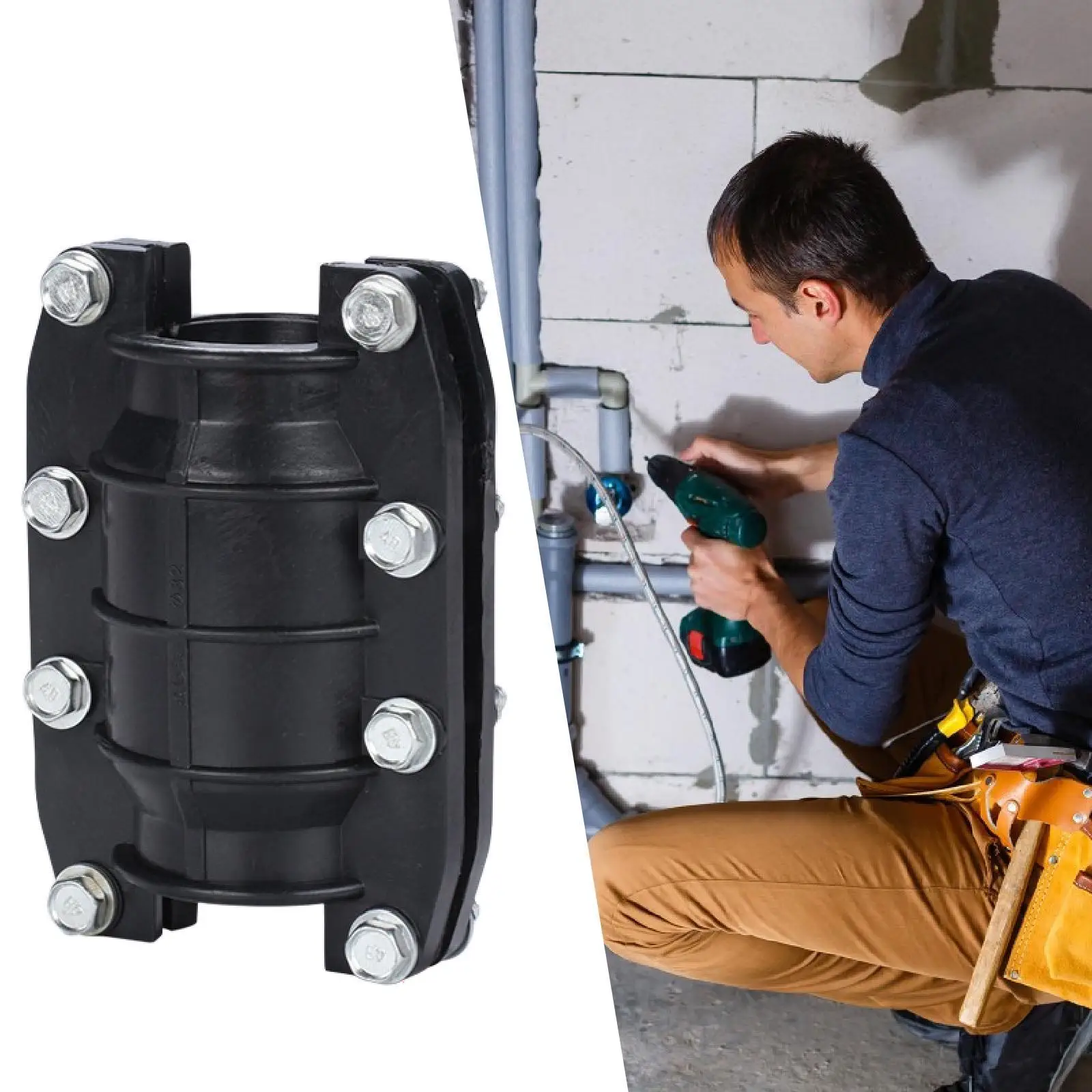Water Pipe Leak Repair Clamp Leak Stopper Emergency Maintenance Replace Pipe Patch for Home Metal Pipe Fixing Kitchen