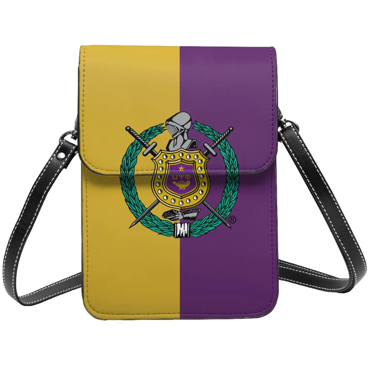 

O-omega Fraternity Psi Phi OPP Crossbody Wallet Cell Phone Bag Shoulder Bag Cell Phone Purse Adjustable Strap