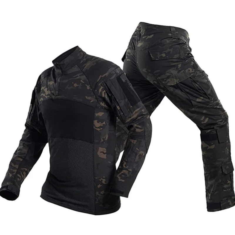 Nieuwe Acs Outdoor Sport Kikker Uniform Paintball Shirt Broek Broek Jacht Pak Combat Shirt Tactische Camo Shirts Cargo Broek Leger Doek