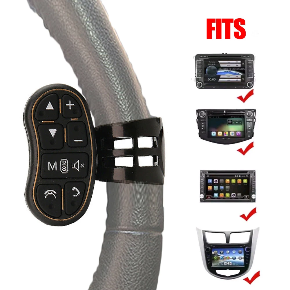 1 قطعة عجلة توجيه سيارة متعددة الوسائط زر التحكم 8 مفاتيح الصوت MP3 مشغل ديفيدي التحكم عن بعد التبديل اللاسلكي اكسسوارات السيارات