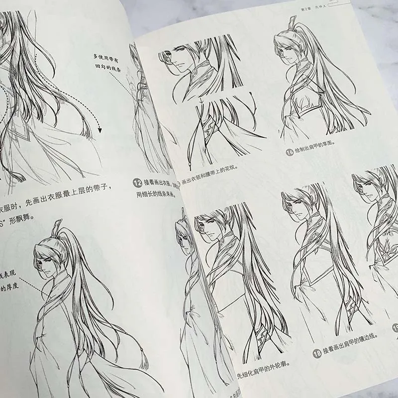 Ancient Style Fairy Pencil Line Drawing Technique Anime Drawing Art Tutorial Book Sketch Ancient Style Copy Album Book
