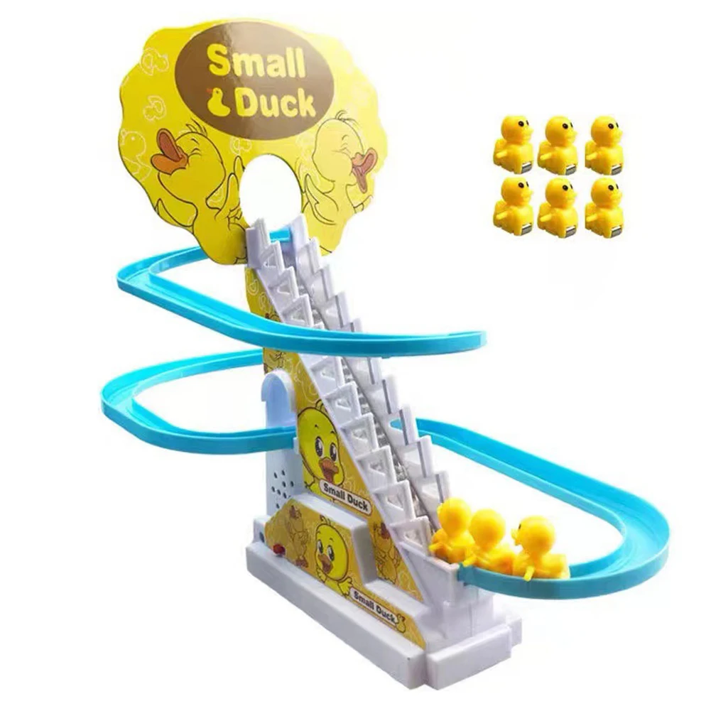 Electric Duck Stair Toy Early Education Electric Track Slide Toys Exercise Hands On Skills Montessori Music Toy for Kids Child