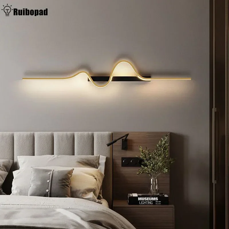 Modern Bedside Led Wall Lamps For Living Room Stairs Office Loft  Bedroom Interior Wall Light Fixture Wall Lamp Home Decr