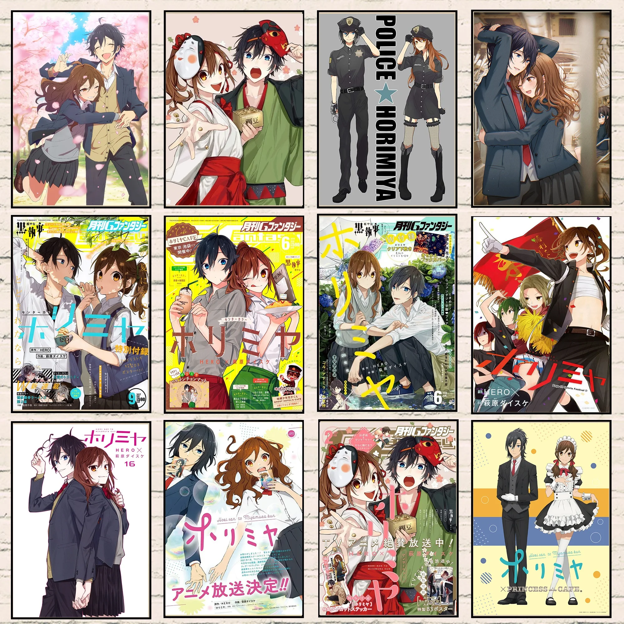 DIY Digital Oil Painting HORI-san To MIYAMURA-kun OVA 2021 Anime Marone Hero Love Gift Figure Wall Art Home Kawaii Room Decor