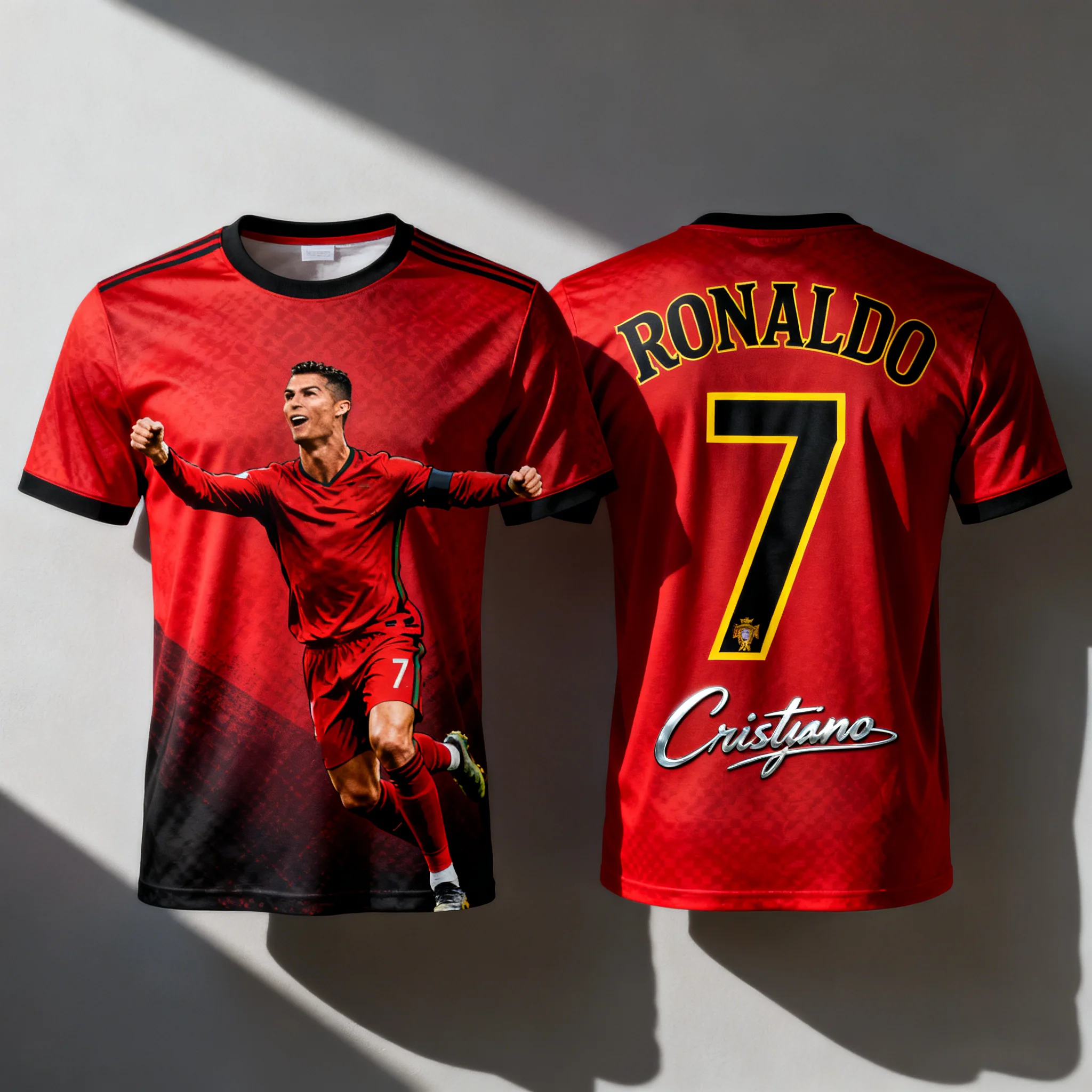 

2026 Ronaldo 7 Football Jersey ChatGPT AI 3D Print Men Women Children T-shirt Summer Daily Sports Breathable Casual Short Sleeve