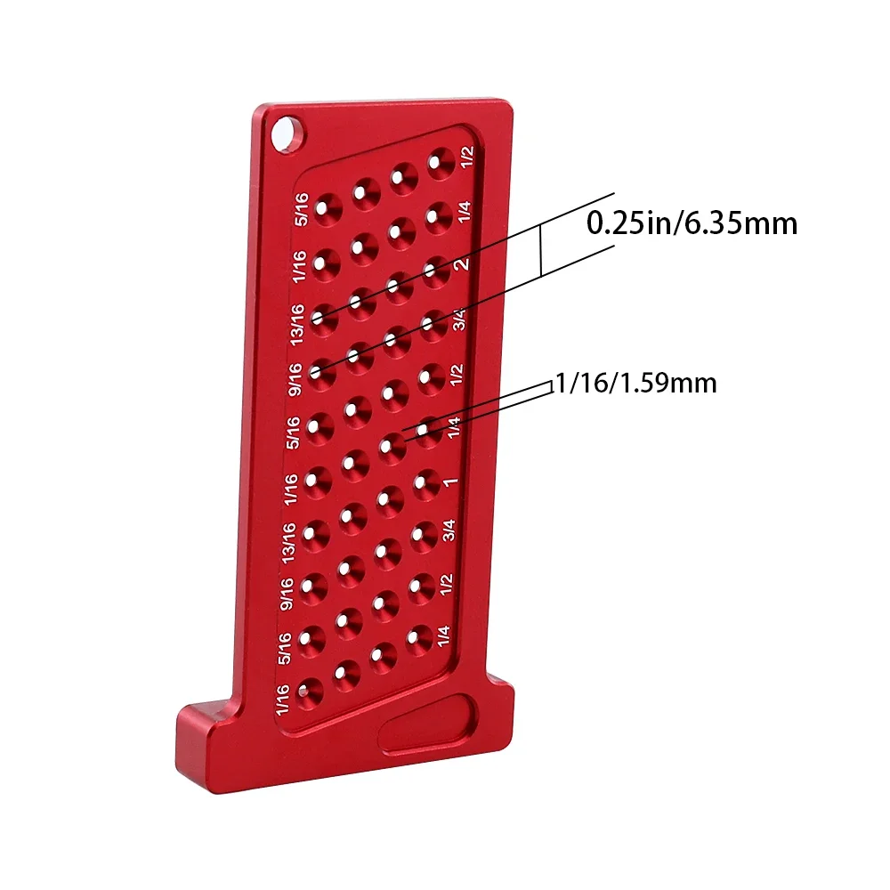 Measuring Tools Precision T-type Hole Ruler Aluminum  Ruler Woodworking Metric/Inch Mini  Crossed-out Hole Scribing Tool