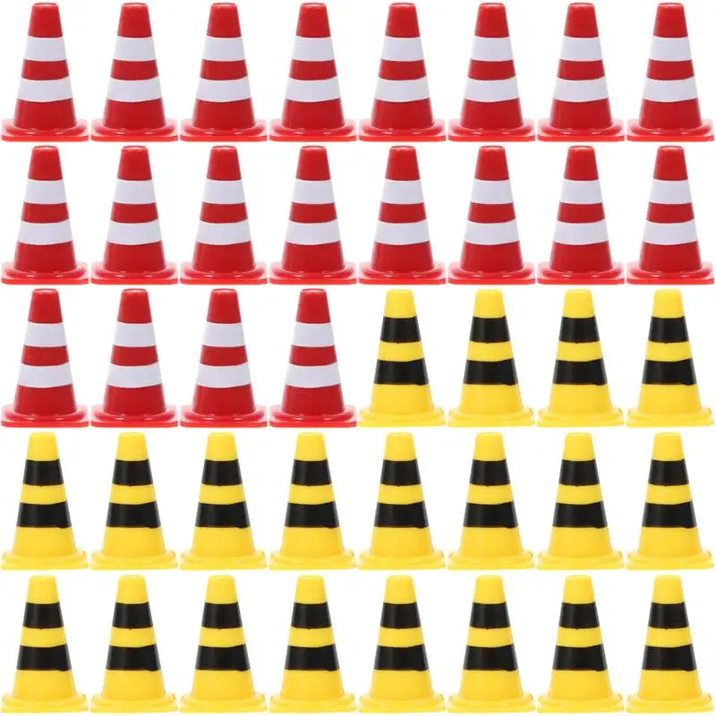 Cones Signs Toy Road Traffic Sign Mini Soccer Training Construction Toys Sand Table Educational Ornaments Street Miniature Cone