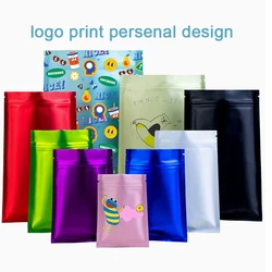 Custom Printed Flat Bottow Christmas Gift Mylar Bags Recyclable Zip Lock Nuts Candy Tea Packaging Pouch Bag