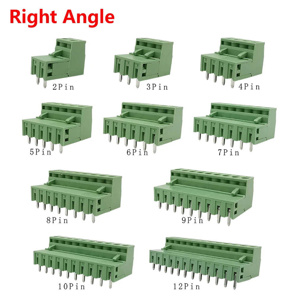 5/10Pairs 2EDG 5.08mm Pitch Screw Terminal Blocks 2/3/4/5/6/7/8/9/10/12 Pin Male Plug Female Socket PCB Connector 5.08 mm