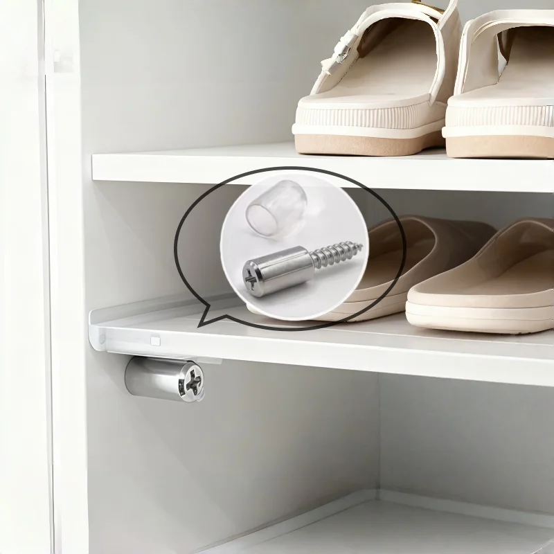 Slotting-free integrated self-tapping screw cupboard wardrobe bookcase shelf plate support nail storage shelf partition screw