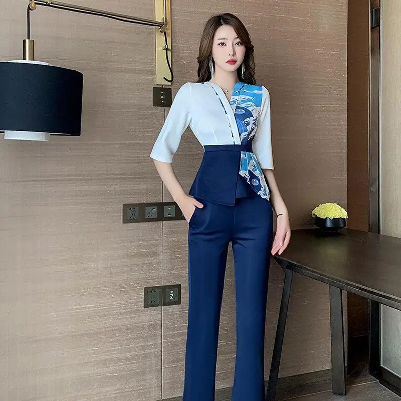 ensemble-de-vetements-de-travail-pour-femmes-vetements-de-massage-professionnels-pour-spa-logo-imprime-serveur-d'hotel-salon-de-beaute-nail-art-bain-de-pieds-uniforme-de-technicien