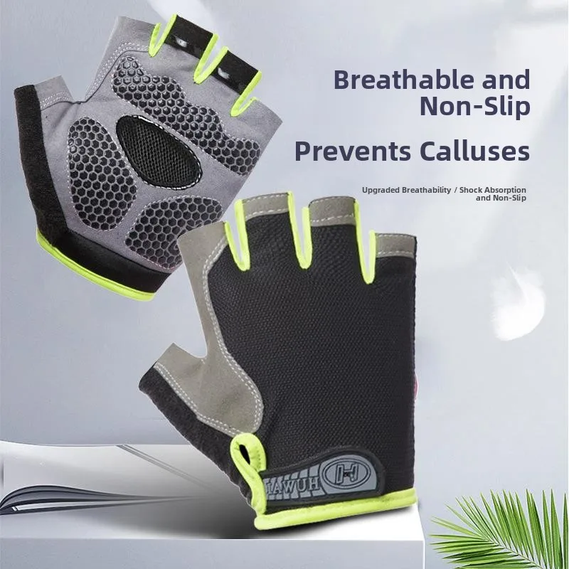 

Men's Thin Breathable Cycling Gloves Half Finger Sports Glove Anti-slip Mesh Pad Add Spring Summer Autumn New Style