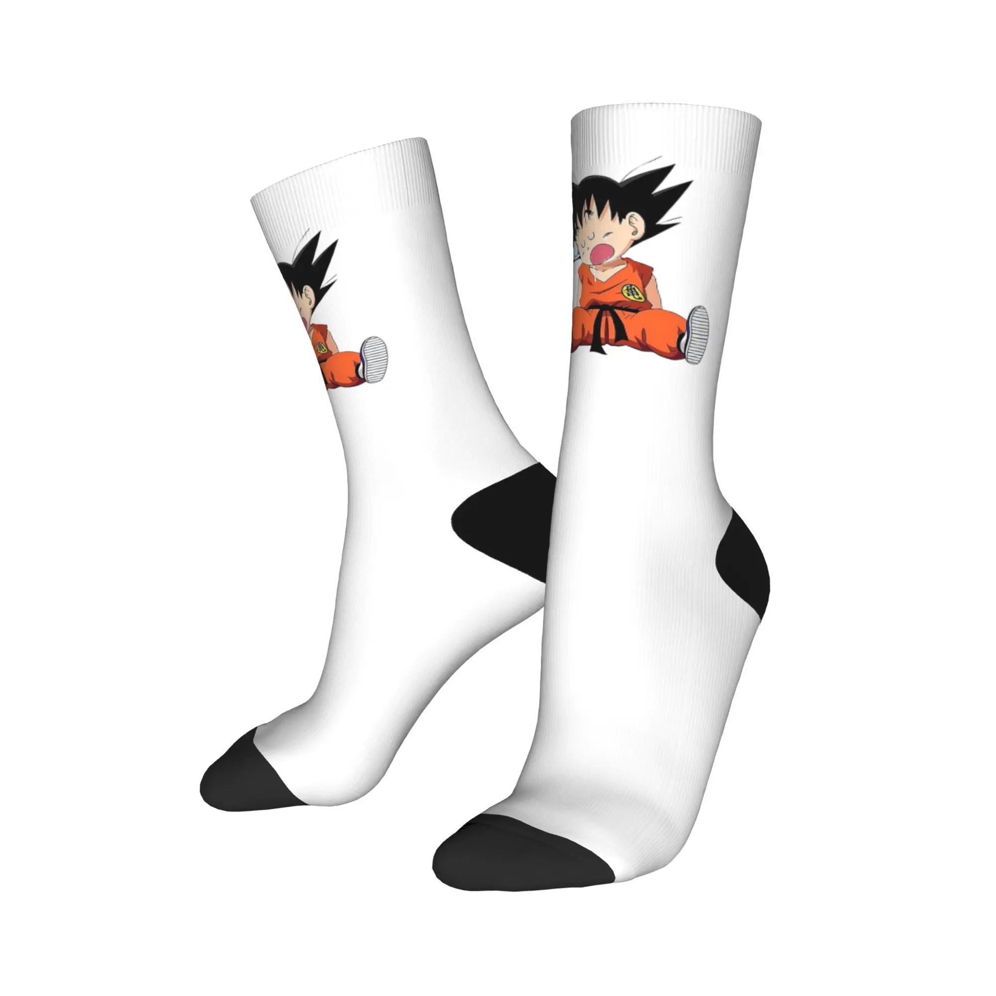 Autumn Winter Crazy Design Women Men Goku Dragon Ball Sleeping Socks DBZ Sweat Absorbing Basketball Socks