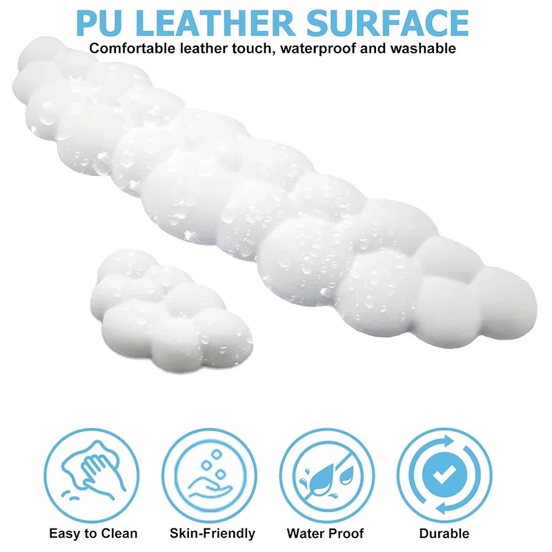 Keyboard Cloud Wrist Rest Pad Relief Mouse Wrist Support Mousepad With Cloud Shape Wrist Rest Pad Soft PU Material Anti-Slip Kit