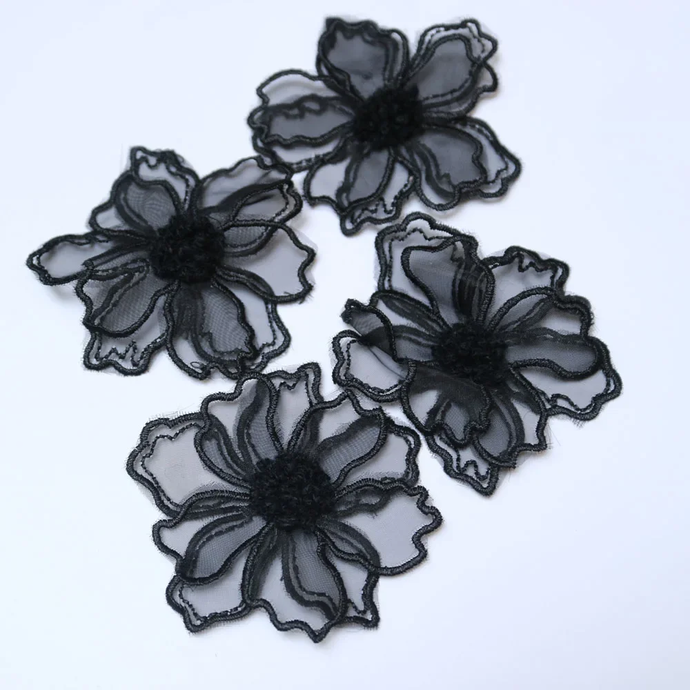 4pc/set fairy flower patches for clothing DIY floral embroidered parches appliques for clothes decoration parch ropa