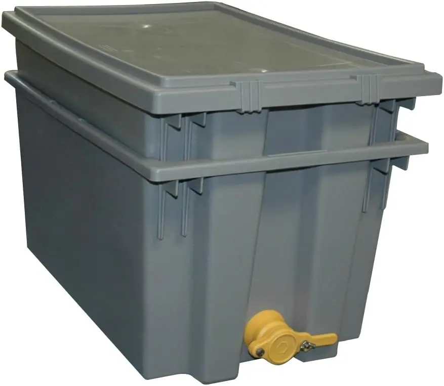 

Mann Lake, Plastic Uncapping Tank, Gray, Multi-Purpose Honey Extraction & Straining Solution, Durable Polyurethane Build,