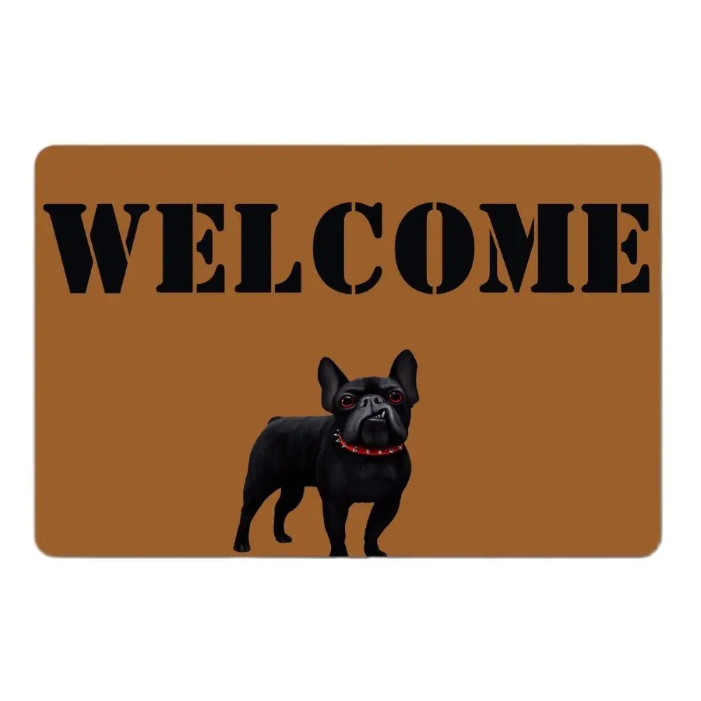 

Welcome Dog Funny Doormat Outdoor Indoor Porch Patio Party Holiday Home Decor Floor Door Mat Rug Rubber Non Slip Waterproof