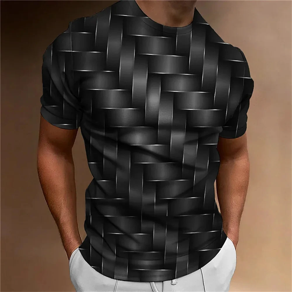 

2024 Simple Men'S T-Shirt Geometric Pattern 3d Printed Men'S Top Everyday Casual Clothing Loose Oversized-Shirt Retro Sweatshirt