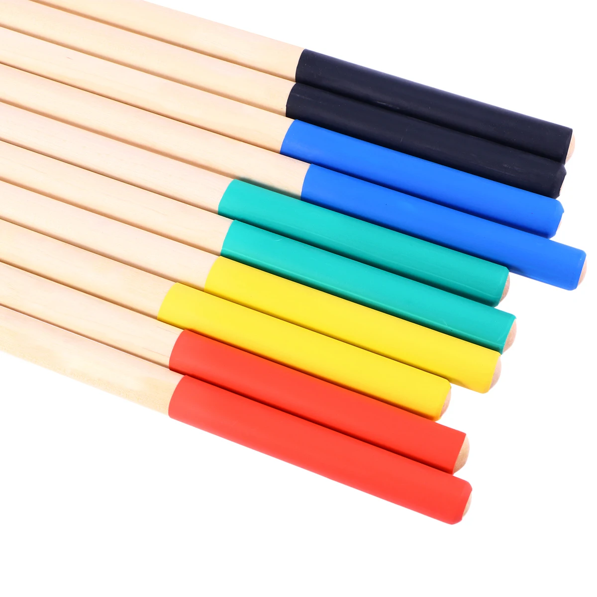 

5 Pairs Wooden Drum Stick Drums for Kids Toddler Colored Sticks Drumsticks 5A Mallets Accessories Child