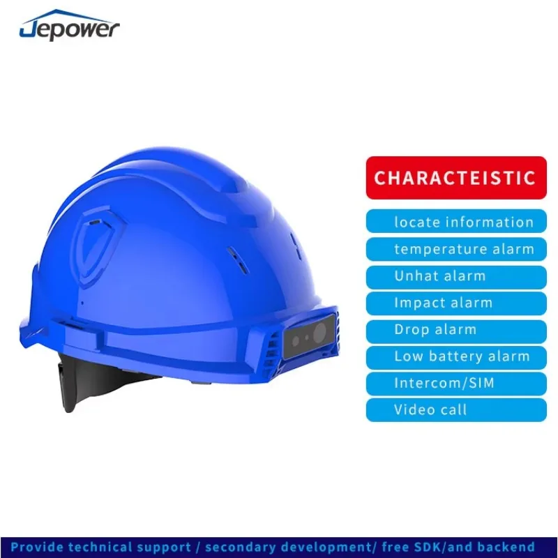 D6 High-End Multi-Functional Smart Helmet  Dual Card Video Intercom ABS Positioning Safety Hard Hat For Miners Gas Company