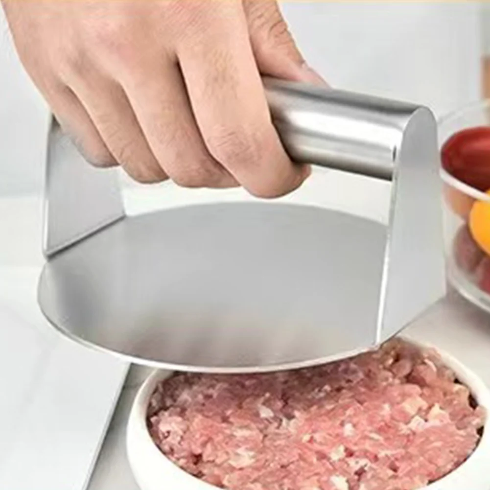 Stainless Steel Smash Burger Press Non-Stick Burger Smasher Hamburger Press for Smashburger Bacon Ground Beef Meat Sausage