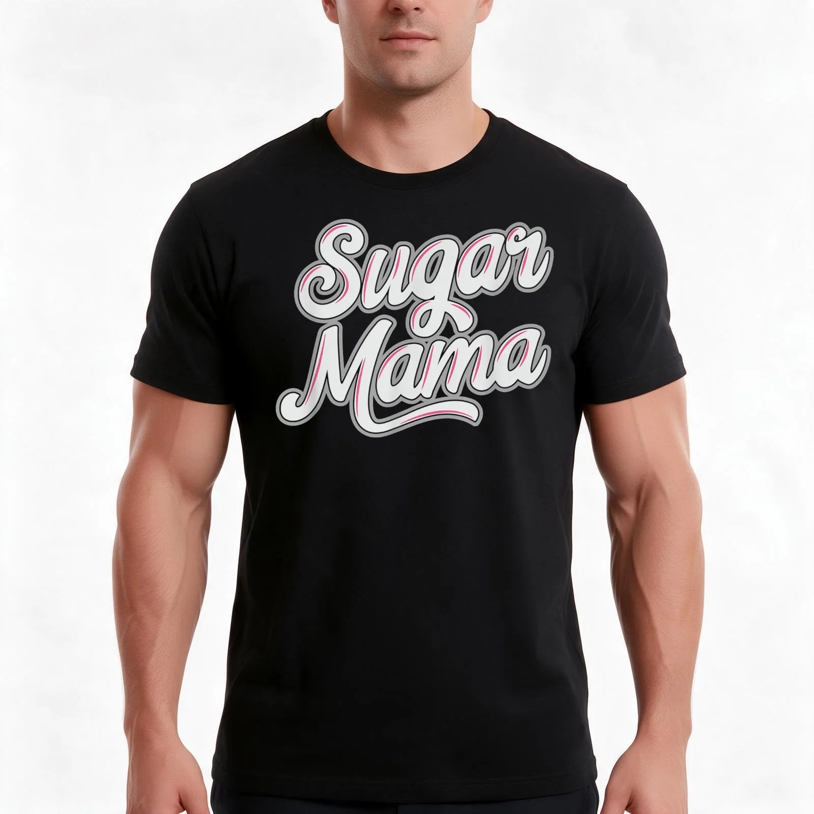 Sugar Glider Sugar Mama Mom T-Shirt, Summer Casual Cotton Tee, Oversized Streetwear Tops, Vintage Graphic Print, 100% Cotton