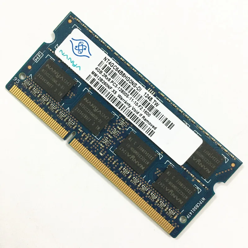 

Nanya DDR3 RAMS 4GB 2RX8 PC3-12800S-11-10-F2 1600 DDR3 4GB 1600MHz laptop memory