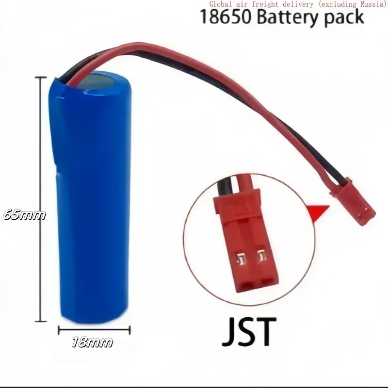 3.7V 3.8Ah Lithium ion Rechargeable Battery 18650 (JST) Battery Used for RC Car Drift Rolling Self dumping Truck Remote Control