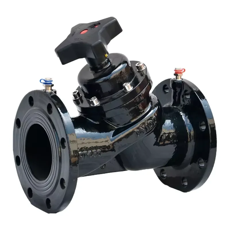 Ductile Iron Manual Balance Valve Static Digital Locking Water Control Compatible With Gas Oil Pipeline System Industrial Use