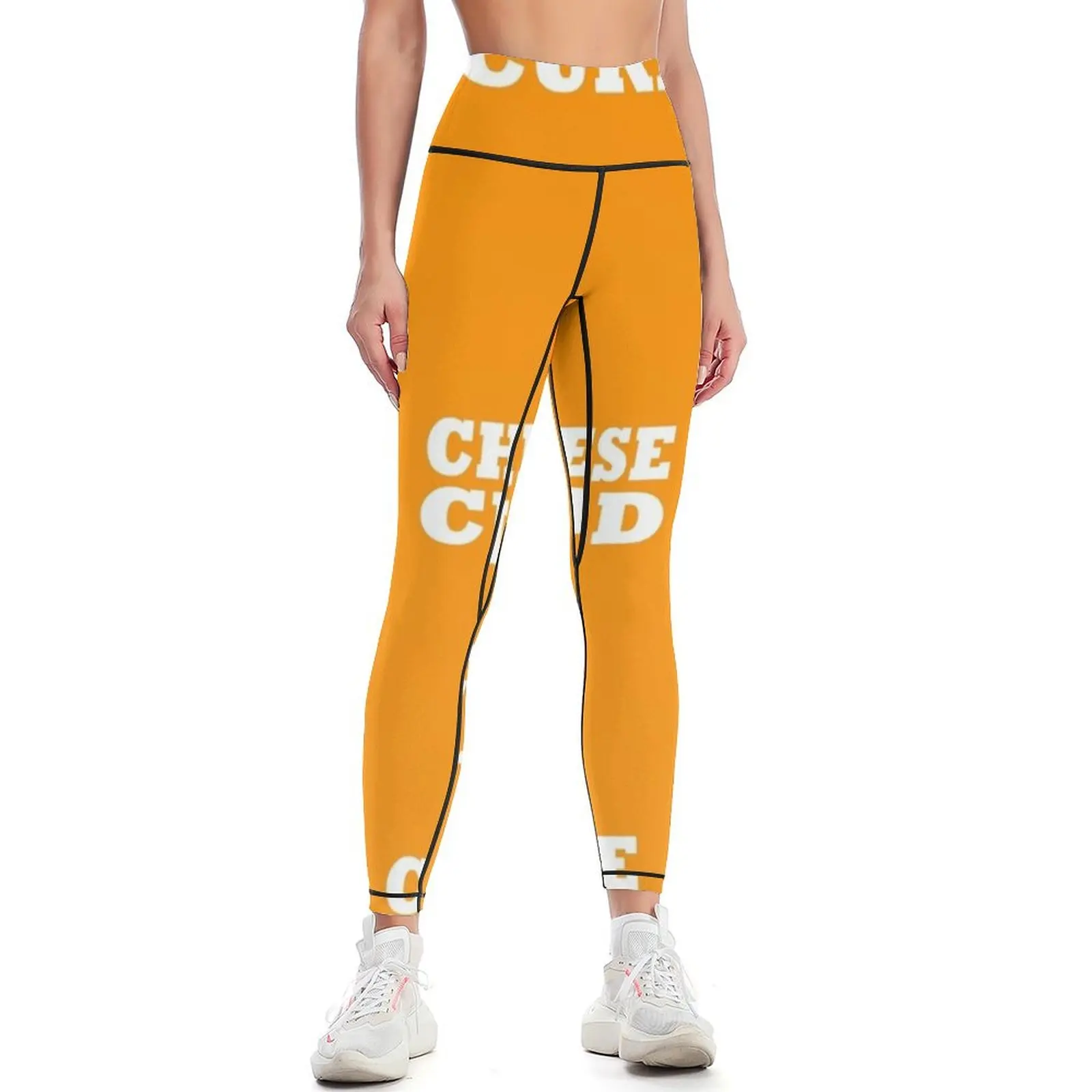 Cheese Curd Simple Food Halloween Costume Party Cute & Funny T shirt-Recovered Leggings active wear Womens Leggings