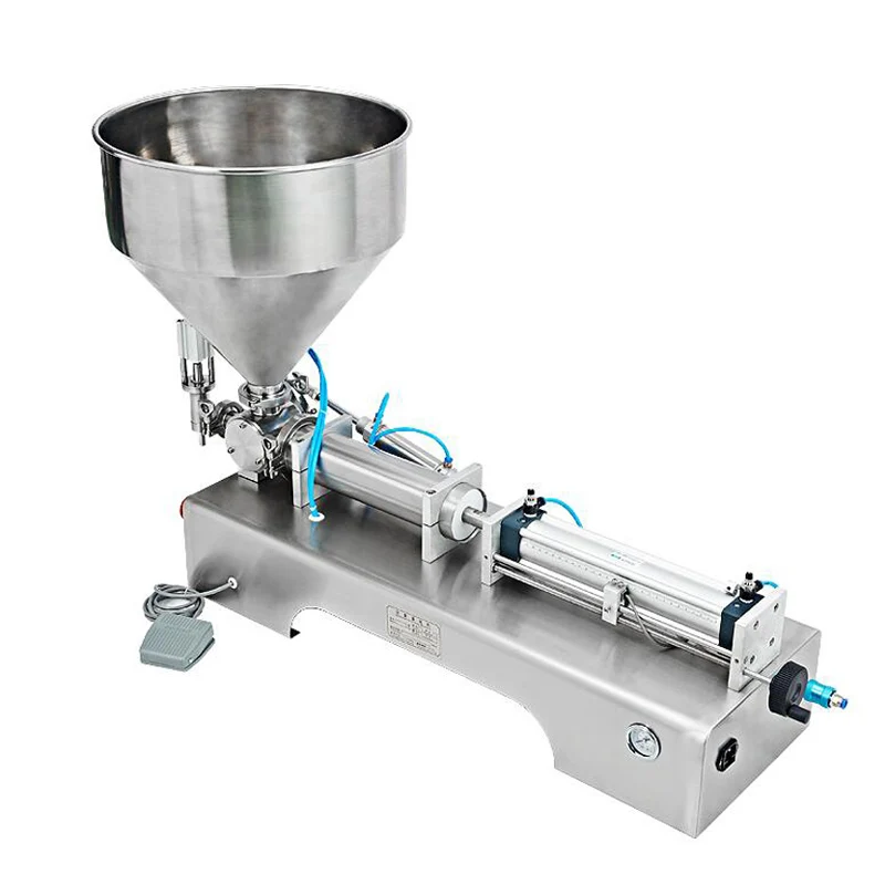 

Paste Filling Machine Piston Filler Lotion Shampoo Cream Honey Sauce Peanut Butter Pneumatic Semi Auto Single Head