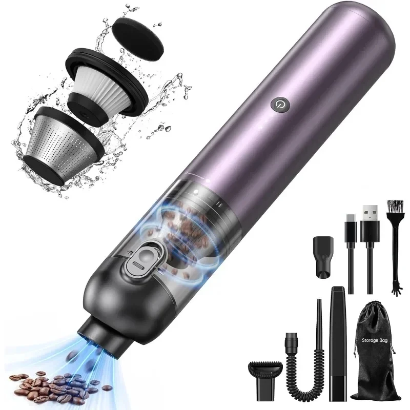 

Ручной пылесос, мощный автомобильный беспроводной перезаряжаемый портативный пылесос для удаления пыли, песка и мусора