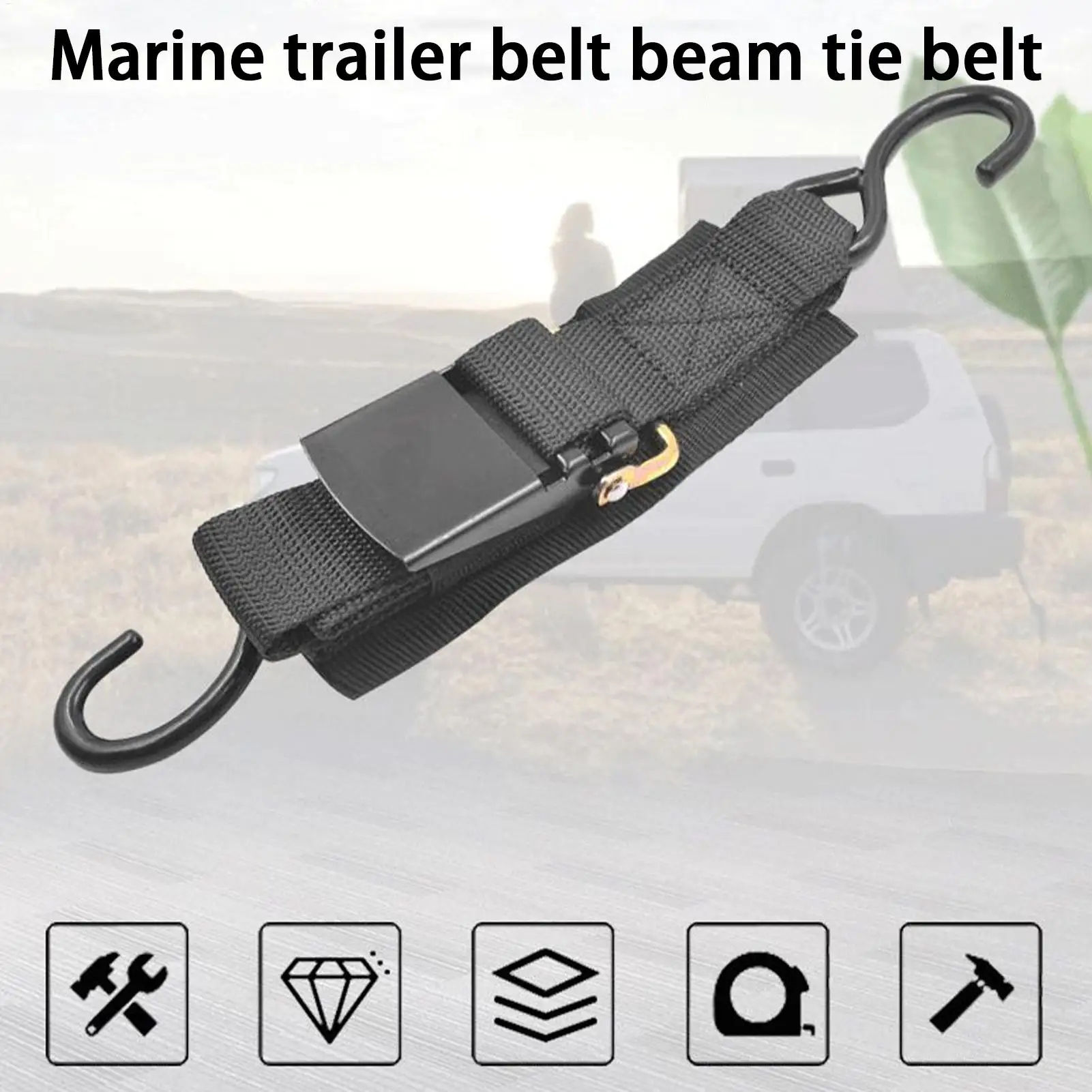 

2pcs Truck Tie Down Straps Truck Straps 4 Ft Ratcheting Tie Down Straps With S Hook For Motorcycle Towing Camping Boat Luggage