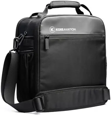 

Pilot Flight Bag with Padded Protection, iPad Compartment & Shoulder Strap – Fits Headset & Aviation Gear