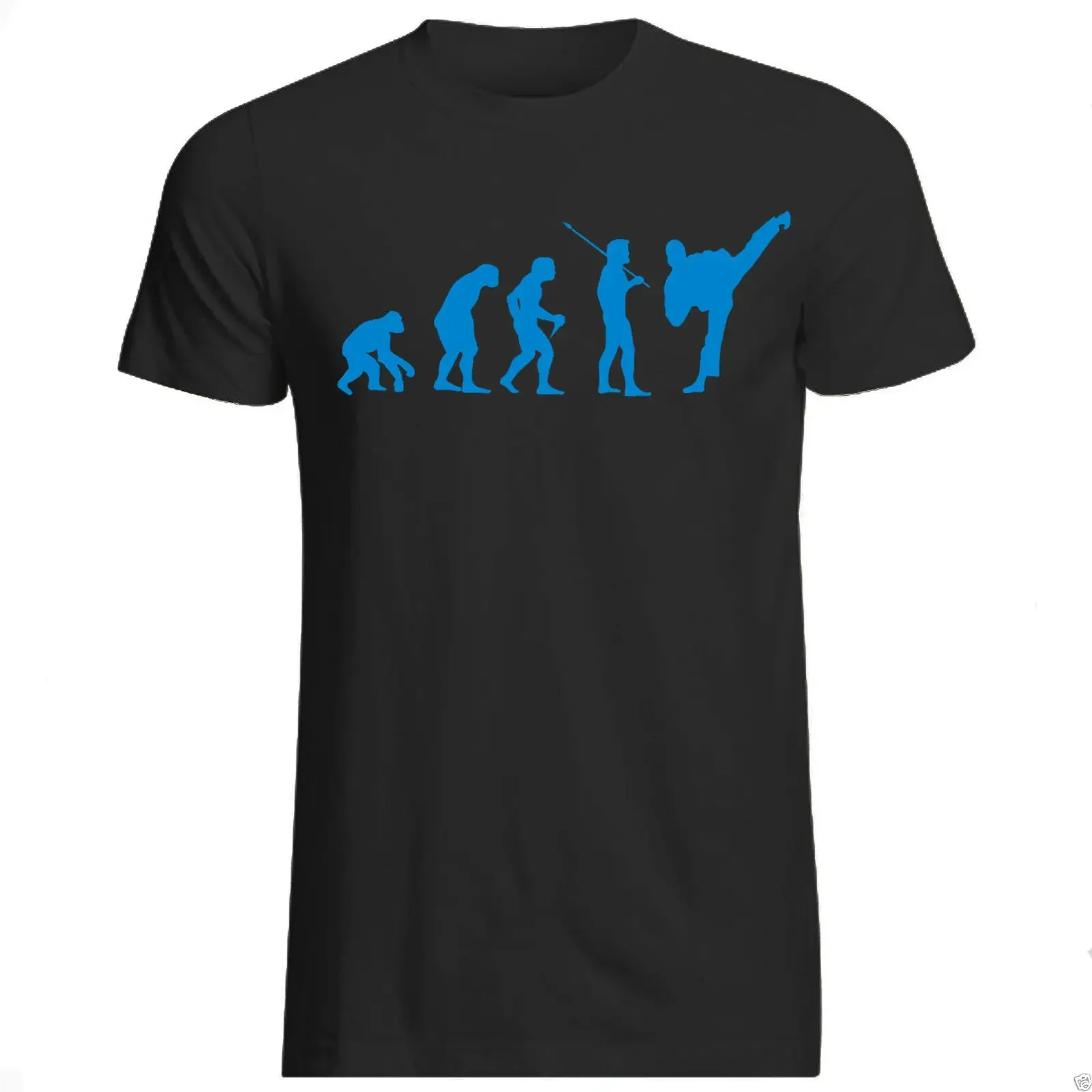 Newest Fashion Evolution Of Karate T-Shirt (Kick Boxer Cage Fighting Judo Kung Fu)100% Cotton Humor  Tee Shirts